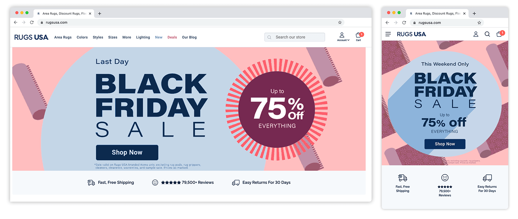 Black Friday Sale Homepage banner